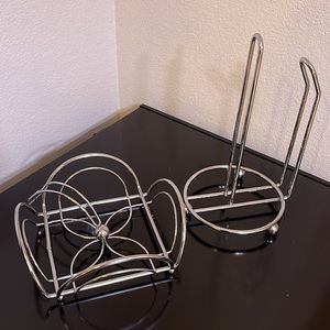 Chrome napkins and paper towel holders